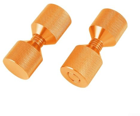 Lecreatekit Double Hole Pins, Flange Locating Pin Set 6061 Aluminum Pipe Fitting Positioning With Integrated Bubble Level For Construction(Gold)