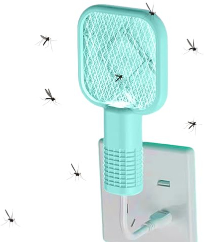 Wezalget Elektrische Fliegenklatsche | Elektrischer Fliegenvernichter | Schutznetz Für Haus Garten Camping
