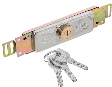 Tofficu Serrure à Levier Pivotant pour Porte Coulissante et Volet Acier Robuste pour Cadenas Sécurité Renforcée pour Portails et Abris Extérieurs Protection Antivol Fiable