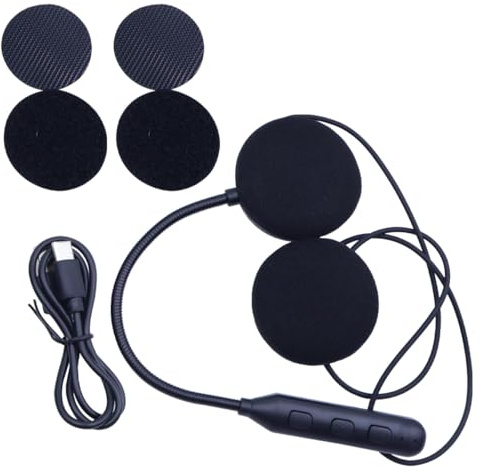 Fasizi Auriculares inalámbricos Bluetooth 5.3 para casco de motocicleta con cancelación de ruido y sonido estéreo HD.