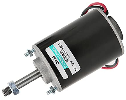 TOPINCN Moteur à Courant Continu Silencieux Haute Vitesse 30W pour Générateurs de Bricolage Broyeur Mini Moteur électrique XD-3420 (12V3500 TR/Min)