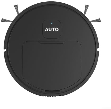 Robot aspirador multifuncional para uso doméstico Barrido, trapeador y limpieza eficiente (negro)
