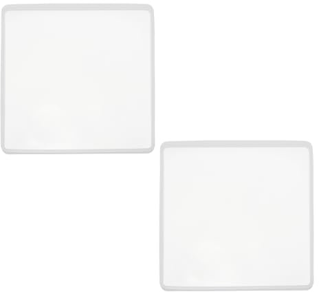 QUARKZMAN 2 Pcs Moule en Silicone 18x18cm/7.2x7.2in Ambre Colore Artisanat | Pour Sous-Verres, Forme Carree, Outils De Moulage En Resine Epoxy Pour Sous-Verres En Resine, Decoration Maison DIY