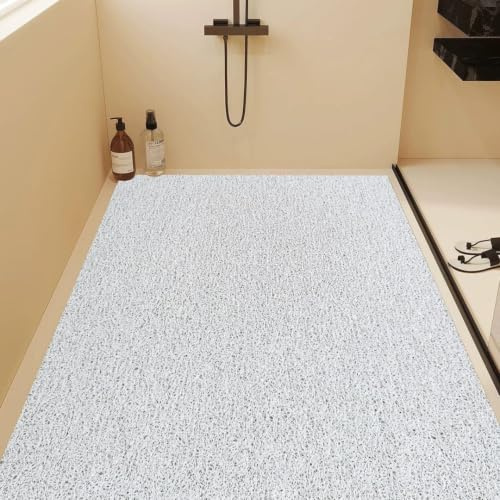 Enfärgade, snabbtorkande gummiluffor är lämpliga for duschgolv | Bianco,80x120cm