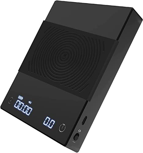 TIMEMORE Kaffeewaage, Espresso-Waage, Digitale Kaffeewaage mit Timer, 2000 g (Schwarz)