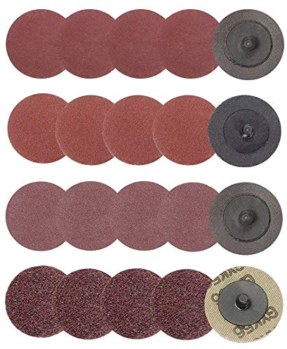 Bestgle 40 Piezas 2 Pulgadas Discos de Lija Cada Grano 24/60/120/240 para Lijadoras Múltiples, Sin Agujeros, de Papel de Lija