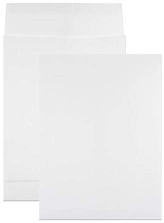Netuno 50 x weiße Faltentaschen DIN B4 250× 353 mm 130g Kapazität-Versandtaschen ohne Fenster Falten-Umschläge Briefumschläge B4 mit Bodenfalte Brief-Kuverts mit Falten große Umschlagtaschen