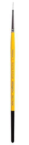 KINGART Premium White Nylon 7950-1 Gold Grip Round Artist Brushes, Synthetic Nylon Hair, Acrylic & All Media, Face Painting, Body Art, Fabric, Ceramics, Glass, Wood etc. Size 1