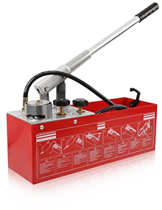 Dyna-Living Pressure Test Pump 12L 0-60Bar Pressure Tester Plumbing | Water Pipe Line Installation Heating System Water Leakage Test Pump