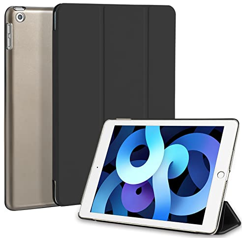 4UBonLife Coque pour iPad 6ème/5ème Génération 9,7 Pouces, Noir | Étui Housse de Protection Léger, Coque Arrière en PC Rigide Translucide Givré pour iPad 6/5 Gen 2017 2018, Veille/Réveil Auto