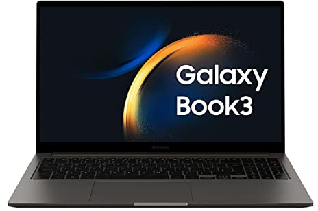 Samsung Galaxy Book3 Laptop, 15.6 FHD, Intel Core i5-1335U 13th gen, 8GB RAM, 256GB SSD, Windows 11 Home, Graphite