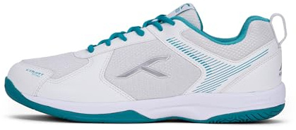 HUNDRED Herren Court Star Badminton-Schuh, White/Lt Green, 40 EU