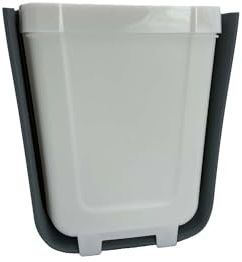 Camp4 Faltbarer Mülleimer, 5L, zum einhängen, weiß/dunkelgrau