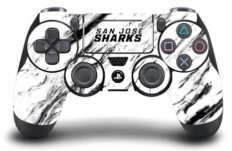 Head Case Designs Offizielle NHL Marmor San Jose Sharks Vinyl Haut Gaming Aufkleber Abziehbild Abdeckung kompatibel mit Sony PlayStation 4 PS4 DualShock 4 Controller