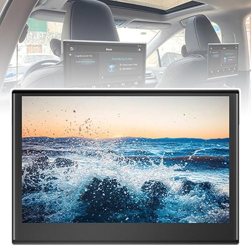 13,3 Zoll Tragbarer Auto-Kopfstützen-Videoplayer, Auto-Kopfstützen-Videoplayer (1080p HD), Unterstützt Externes USB/Sd/Wlan/Bluetooth/Fm,black-4+64G