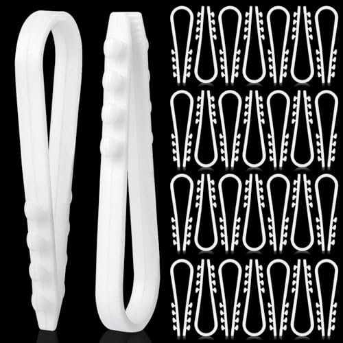 Plug-In Loop Anchors Pack of 100 Cable Clamp Clamping Range 3-13 mm U-shaped Nylon Dowel Clamp Plug Tabs for Cable Attachment White