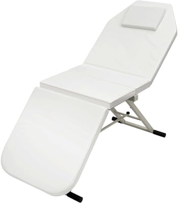 Fridgestea Massageliege Klappbar, 3 Zone tragbare Massagebank Massagetisch Kosmetikliege mit Kopfstütze für Kosmetik, Spa, Salon, Tattoo 182 * 60cm (Weiß)