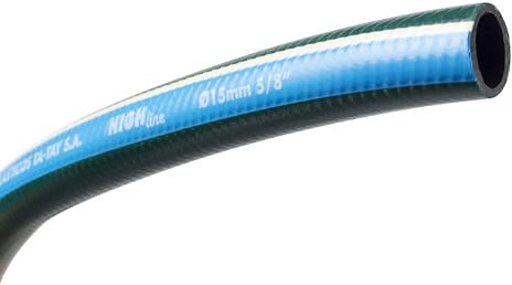TATAY Gartenschlauch High Line 50 Meter Ø3/4 19mm, 3 Schichten, Made in Italien, Widerstandsfähigkeit 25 bar und +40°/-10°, Gestrickt, Cadmium- und bleifrei, BPA-frei, Anti-UV. Farbe Grün