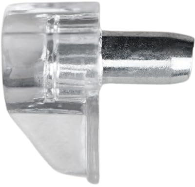 100 Stück Bodenträger 5mm Kunststoff transparent | Regalbodenträger Regalstift Fachbodenträger