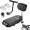auvstar Seggiolino Bici Posteriore per Bambini,PU Pelle Seggiolini Bici Posteriore,Bambini Sedile Posteriore Cuscino,Set Braccioli Poggiapiedi per Sedili Posteriori per Bambini e Adulti