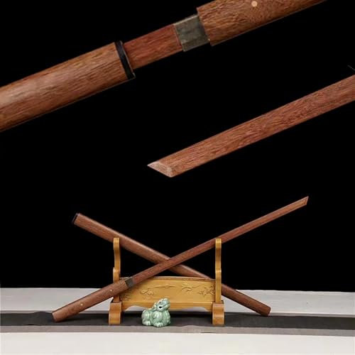 TIANTAO Spada Samurai Dritta in Palissandro con Fodero,Spada Samurai in Legno Fatta a Mano da 101 cm per l'allenamento di Kendo,Giochi di Ruolo,collezionismo,Decorazione Domestica