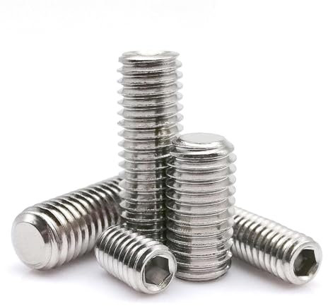 Vis sans tête à six pans creux, tête plate, en acier inoxydable 316 A4, M3, M4, M5, M6, M8, M10, M12, DIN913, qualité marine(4mm,M6 2pcs)