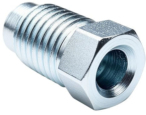 Verschraubung M10 x 1,25 für Bremsleitung 4,75 mm Bördel F Typ L Profi-Stecker DIN/ISO 1651 konform Verzinkt - 20 Stück