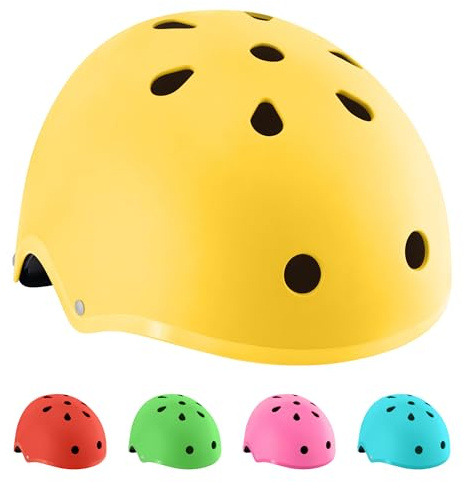 Hornit Kids Bike Helmet | Kids Helmet | Child Bike Helmet | Bike, Skateboard, Skating & Scooter Helmet | BMX Helmet Kids | Toddler Bike Helmet | Multi-sport Helmet | (Small, Hammer Yellow)
