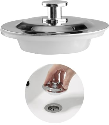 Tabanzhe Bath Plug UK -Sink Plug Replacement Universal Kitchen Bathroom Sink Plugs 40-42mm Hole Stainless Steel Drain Stopper for Bathtub,Wash Basin,Laundry Sink Stoppers