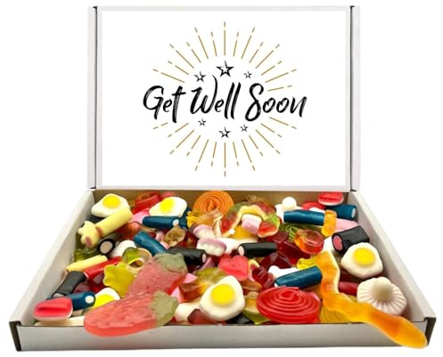 Get Well Soon Popular Quality Pick n Mix Sweets Letterbox Gift Selection 400g, Feel Good Pick Me Up Variety Assortment (400g Jelly Mix)