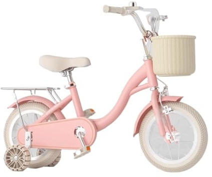 YBNKKUXKN Fahrrad Kinder Kinderfahrrad for Mädchen mit Klingelkorb und Pumpe Kinderfahrrad mit Rücksitz Fahrrad 2-22 Zoll Mädchenfahrräder kinderfahrrad(Rose,22inch)