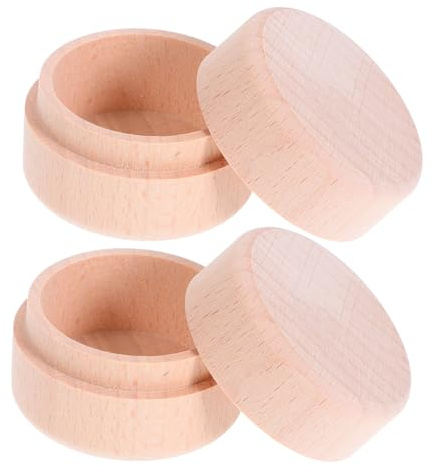 Toyvian 2piezas Caja para Guardar Dientes De Leche y Pelo Portadientes De Madera para Recién Nacidos para Guardar Dientes Caídos y Recuerdos