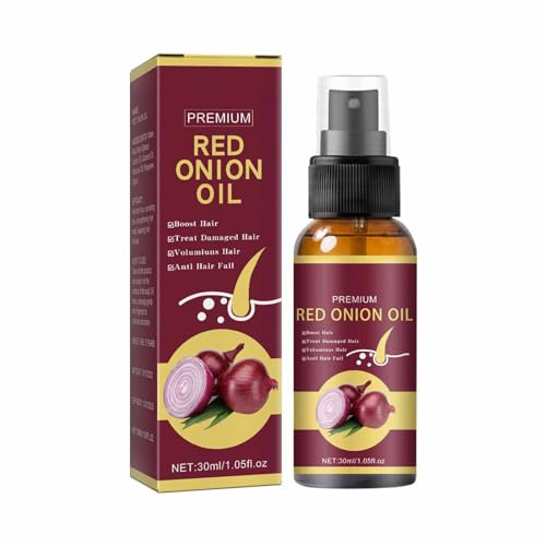 Zwiebelöl für Haare, Feuchtigkeitsspendendes Haaröl, Onion Biotin Haaröl, gegen Haarausfall, Haarpflegeöl für Trockene und Beschädigte Haar, Verwendung in der Dusche zu Hause und auf Reisen (1 PCS)