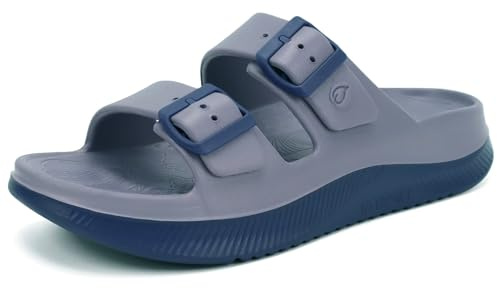 ONCAI Sandales de Récupération Femmes 2026 Boucle Réglables Confortable Orthopediques Fasciite Plantaire Slides Sport Extérieures été Légèr Antidérapante Clair/Foncé Violet Taille 39