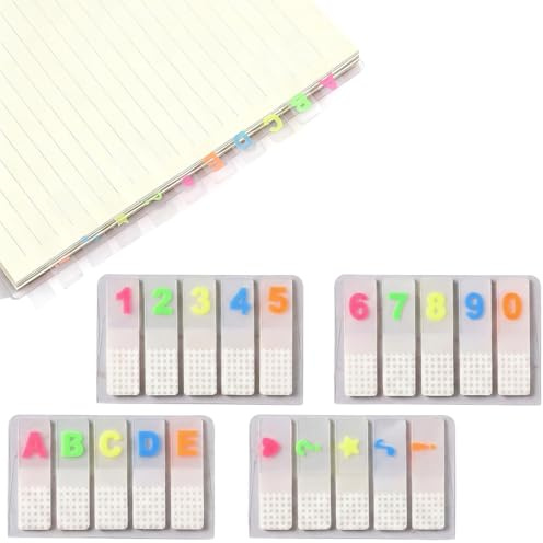 400 Blätter Transparente Haftnotizen, Alphanumerische Symbol-Index-Etiketten, Post It Transparent, Durchsichtige Index Tabs, Post It Klein, Book Tabs Für Page Marker Schule Diagramme Büro Lernen Lesen