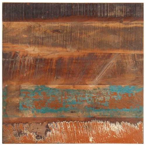 Mhdvray Tavolo da pranzo, 60 x 60 cm, in legno antico, 25 – 27 mm, in legno massiccio, da cucina, da cucina, da salotto, robusto e stabile, per sala da pranzo, cucina, ufficio