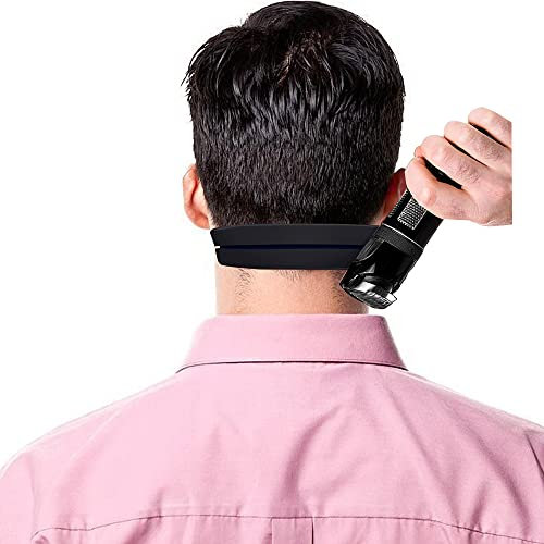 QUUPY Schablone für Hals-Haaransatz, Premium-Schablone, zum Selbermachen, zum Rasieren und Halten eines sauberen Haaransatzes, Schwarz