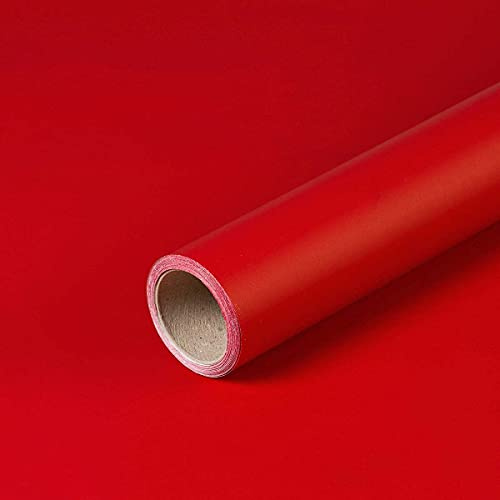 Geschenkpapier, Rot, einfarbig, Geburtstagspapier, Weihnachtspapier, 0,70 x 10 m