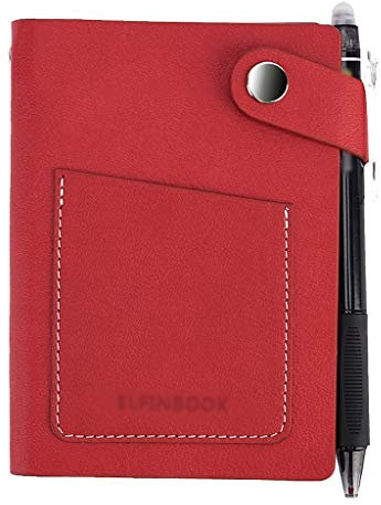 Notebooks Smart Notebook, wiederbeschreibbar, lose Blätter, handgeschrieben, elektronisches Notizbuch, Mini-Dose, neues Papier, Farbe: Rot, Größe: 10,5 x 7,4 cm