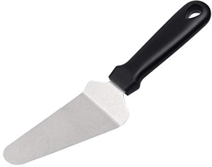 sourcing map Tarte Pelle Gâteau Pizza Grille Spatule Coupeur Lasagne Spatule Plastique Manche Cuisson Cuisson Support Mariage Fête Service Noir