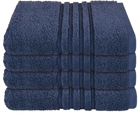 Schiesser Handtuchset Milano - 4-teilig - 50 x 100 cm - Dunkelblau