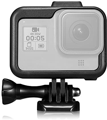 Skyddshölje skyddsram fodral för GoPro Hero 8 – robust fodral med blixtsko och skjutram