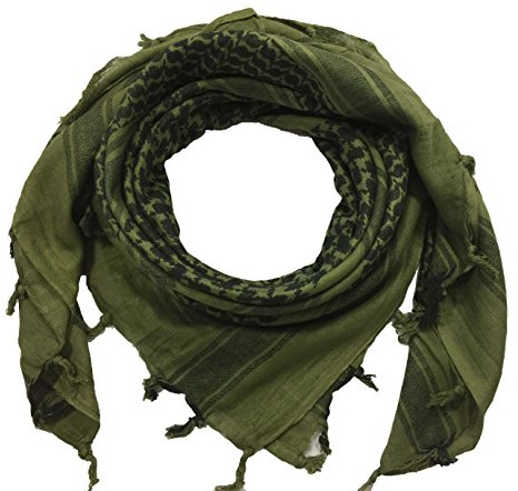 Desert Hawk Tactical BW Shemag Scarf, PLO Schal, Palästinenser Arafat-Tuch, 110x110 cm, 100% Baumwolle