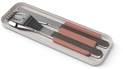 monbento - MB Slim box trio Coltello - Rosa Moka - Posate per lunch box MB Original e MB Square - 3 Pezzi forchetta cucchiaio coltello - Ideale per ufficio/picnic