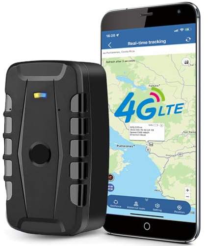 Localizzatore GPS 4G per Auto - Tracker da 20000mAh Senza Abbonamento, Antifurto Magnetico Impermeabile, Geolocalizzatore Con APP Gratuita