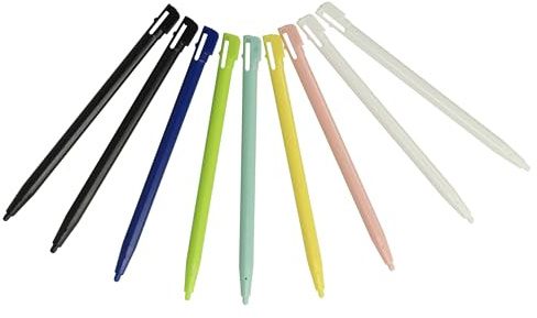 vhbw 10x Stylos de Saisie Compatible avec Nintendo DSi Console de Jeux | noir / rose / blanc / bleu / rouge / vert / jaune / turquoise