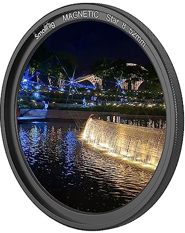 SMALLRIG 52mm Star Filter Magnetischer, Starburst-Linsenfilter, Kreuz Sterneffekt (8 Punkte), mit mehrfach nanobeschichtetem HD-optischem Glas, ultraflacher Filterrahmen, KEIN Schraubgewinde – 4218