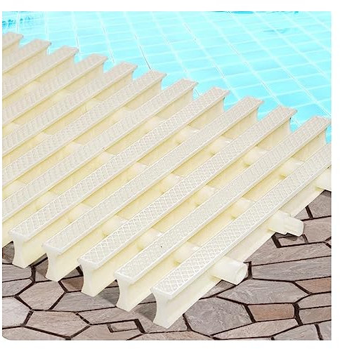XILYZMO Kunststoffrost, Schwimmen Schwimmbad Gitterrost Schmutzfänger, Deck Graben Abfluss System, Harz-Kunststoff Drainage Entwässerung Für Pool-Decks (Farbe : 9.8X 39in, Größe : 10pcs)