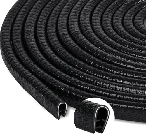 Car Door Edge Guard Protector Strips U Shape Rubber Car Door Seal Trim for Mental Edges Boat, Grip Range 1.0mm to 2.5mm (4m)