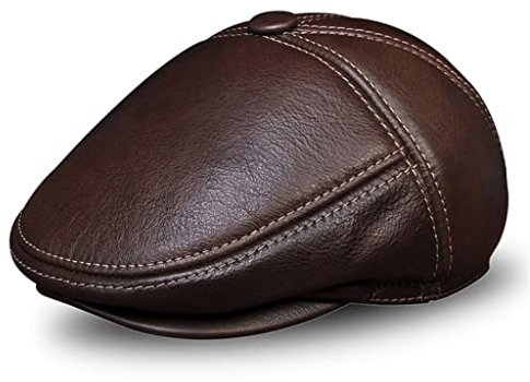 RajoNN Hüte Ballonmütze Herrenhut Herren Winter Warm Lederhut Baskenmütze Leder Herren Pickup Hut